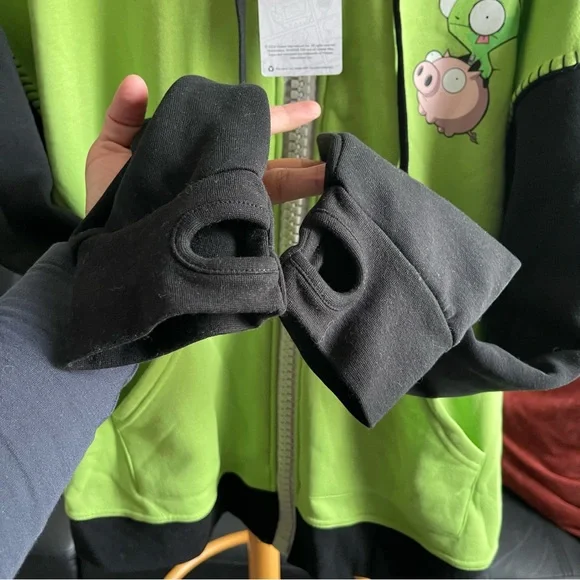 NWT Invader Zim GIR cosplay hoodie jacket top  XL - Picture 4 of 8